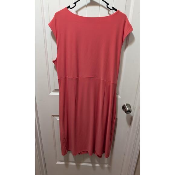 DB Established 1962 Womens Deep Coral Sleeveless Dress Plus Size 18 Cocktail - Picture 2 of 7